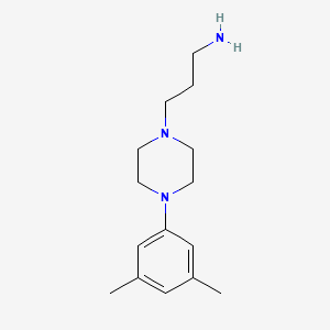 molecular formula C15H25N3 B1392649 {3-[4-(3,5-Dimethylphenyl)piperazin-1-yl]propyl}amine CAS No. 1044528-82-6