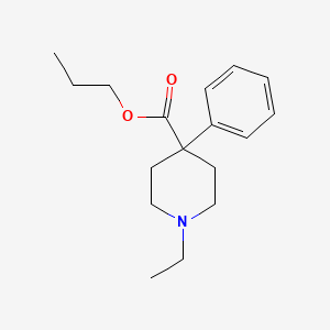molecular formula C17H25NO2 B13926498 Propyl 1-ethyl-4-phenylpiperidine-4-carboxylate CAS No. 61630-56-6