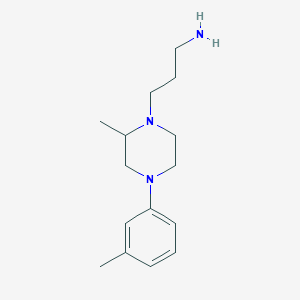 molecular formula C15H25N3 B1392650 {3-[2-Methyl-4-(3-methylphenyl)piperazin-1-yl]propyl}amine CAS No. 1044528-71-3