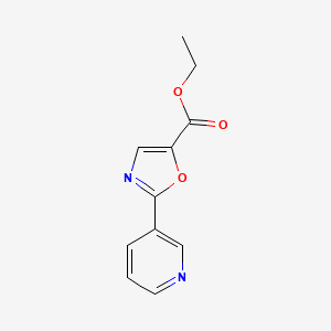 molecular formula C11H10N2O3 B13926517 Ethyl 2-(pyridin-3-YL)oxazole-5-carboxylate 