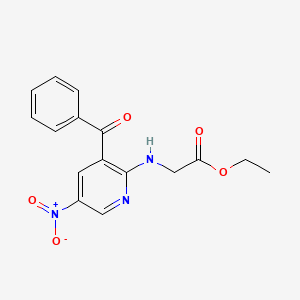 molecular formula C16H15N3O5 B1392653 Ethyl N-(3-benzoyl-5-nitropyridin-2-yl)glycinate CAS No. 1243036-84-1