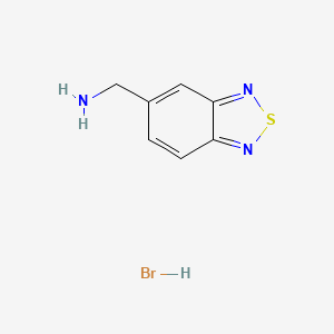 molecular formula C7H8BrN3S B1392654 (2,1,3-Benzothiadiazol-5-ylmethyl)-amine hydrobromide CAS No. 1242887-69-9