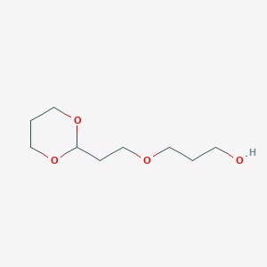molecular formula C9H18O4 B13926572 3-[2-(1,3-Dioxan-2-YL)ethoxy]propan-1-OL CAS No. 101563-40-0