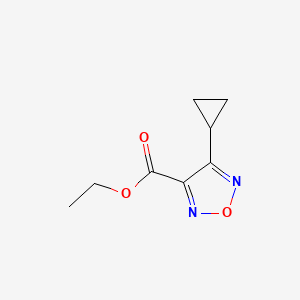 molecular formula C8H10N2O3 B13926589 Ethyl 4-cyclopropyl-1,2,5-oxadiazole-3-carboxylate 
