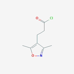 molecular formula C8H10ClNO2 B1392659 3-(3,5-Dimethylisoxazol-4-yl)propanoyl chloride CAS No. 358721-54-7