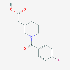 molecular formula C14H16FNO3 B1392660 [1-(4-Fluorobenzoyl)piperidin-3-yl]acetic acid CAS No. 1242906-22-4