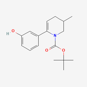 molecular formula C17H23NO3 B13926611 tert-Butyl 6-(3-hydroxyphenyl)-3-methyl-3,4-dihydropyridine-1(2H)-carboxylate 