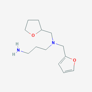 molecular formula C13H22N2O2 B1392662 N-(2-Furylmethyl)-N-(tetrahydrofuran-2-ylmethyl)propane-1,3-diamine CAS No. 1242967-76-5