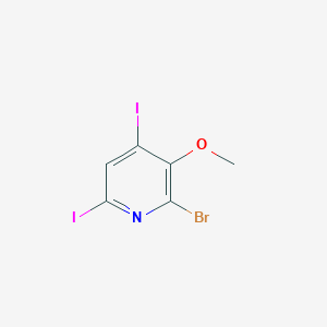 molecular formula C6H4BrI2NO B1392665 2-Bromo-4,6-diiodo-3-methoxypyridine CAS No. 1221792-52-4