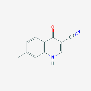 molecular formula C11H8N2O B13926665 4-Hydroxy-7-methylquinoline-3-carbonitrile 