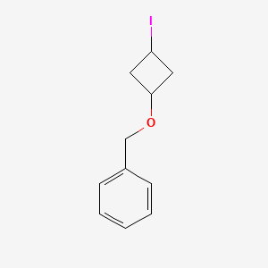 molecular formula C11H13IO B13926666 trans-3-Benzyloxy-1-iodocyclobutane 