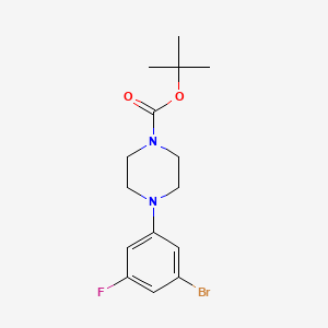 molecular formula C15H20BrFN2O2 B13926670 Tert-butyl 4-(3-bromo-5-fluorophenyl)piperazine-1-carboxylate 