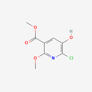 molecular formula C8H8ClNO4 B13926684 Methyl 6-chloro-5-hydroxy-2-methoxynicotinate 