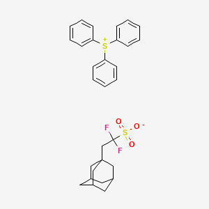 molecular formula C30H32F2O3S2 B13926685 Triphenylsulfonium 2-(adamantan-1-yl)-1,1-difluoroethane-1-sulfonate 