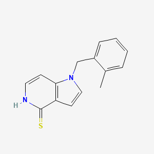 molecular formula C15H14N2S B1392669 1-(2-Methylbenzyl)-1,5-dihydro-4H-pyrrolo[3,2-c]pyridine-4-thione CAS No. 1243025-05-9