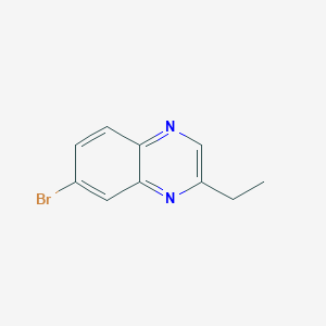 molecular formula C10H9BrN2 B13926730 7-Bromo-2-ethylquinoxaline 