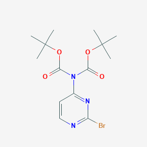 molecular formula C14H20BrN3O4 B13926743 Di-tert-butyl (2-bromopyrimidin-4-yl)iminodicarbonate 
