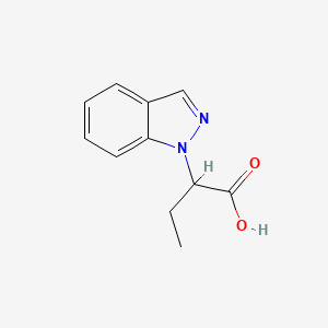 molecular formula C11H12N2O2 B1392675 2-(1H-Indazol-1-yl)butanoic acid CAS No. 1242875-38-2