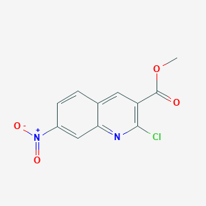 molecular formula C11H7ClN2O4 B13926768 Methyl 2-chloro-7-nitroquinoline-3-carboxylate 