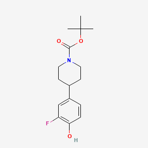 molecular formula C16H22FNO3 B13926770 tert-Butyl 4-(3-fluoro-4-hydroxyphenyl)piperidine-1-carboxylate 