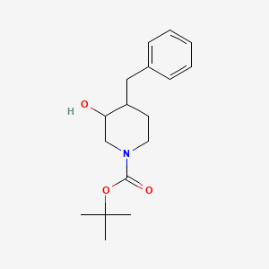 molecular formula C17H25NO3 B13926775 tert-Butyl 4-benzyl-3-hydroxypiperidine-1-carboxylate 