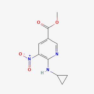 molecular formula C10H11N3O4 B13926790 Methyl 6-(cyclopropylamino)-5-nitronicotinate 