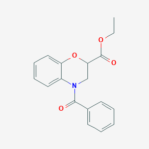 molecular formula C18H17NO4 B13926798 ethyl 4-benzoyl-3,4-dihydro-2H-1,4-benzoxazine-2-carboxylate 