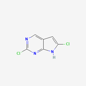 molecular formula C6H3Cl2N3 B13926799 2,6-Dichloro-7H-pyrrolo[2,3-d]pyrimidine 