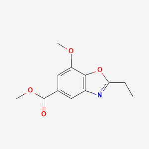 molecular formula C12H13NO4 B1392680 甲基2-乙基-7-甲氧基-1,3-苯并噁唑-5-羧酸酯 CAS No. 1221792-17-1