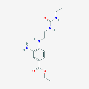 molecular formula C14H22N4O3 B1392685 Ethyl 3-amino-4-[(2-{[(ethylamino)carbonyl]amino}ethyl)amino]benzoate CAS No. 1242994-98-4