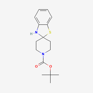 molecular formula C16H22N2O2S B1392687 tert-butyl 3H-spiro[1,3-benzothiazole-2,4'-piperidine]-1'-carboxylate CAS No. 1221792-85-3