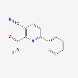 molecular formula C13H8N2O2 B1392690 3-Cyano-6-phenyl-2-pyridinecarboxylic acid CAS No. 1221792-38-6