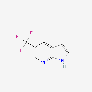 molecular formula C9H7F3N2 B1392691 4-Methyl-5-(trifluoromethyl)-1H-pyrrolo[2,3-b]pyridine CAS No. 1261365-79-0