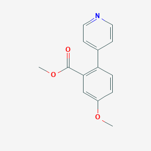 molecular formula C14H13NO3 B13926984 Methyl 5-methoxy-2-(4-pyridinyl)benzoate CAS No. 1214329-63-1