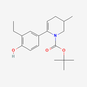 molecular formula C19H27NO3 B13927114 tert-Butyl 6-(3-ethyl-4-hydroxyphenyl)-3-methyl-3,4-dihydropyridine-1(2H)-carboxylate 