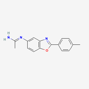 molecular formula C16H15N3O B13927122 n-[2-(4-Methylphenyl)benzoxazol-5-yl]acetamidine 