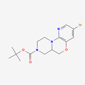 molecular formula C15H20BrN3O3 B13927149 Tert-butyl 3-bromo-6A,7,9,10-tetrahydropyrazino[1,2-D]pyrido[3,2-B][1,4]oxazine-8(6H)-carboxylate 