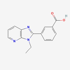 molecular formula C15H13N3O2 B1392717 3-(3-Ethyl-3H-imidazo[4,5-b]pyridin-2-yl)benzoic acid CAS No. 1243102-22-8