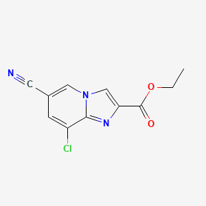 molecular formula C11H8ClN3O2 B1392718 Ethyl 8-chloro-6-cyanoimidazo[1,2-a]pyridine-2-carboxylate CAS No. 1221792-50-2