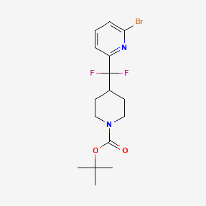molecular formula C16H21BrF2N2O2 B13927185 tert-Butyl 4-((6-bromopyridin-2-yl)difluoromethyl)piperidine-1-carboxylate 