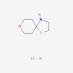 molecular formula C7H14ClNOS B1392719 8-氧杂-1-噻-4-氮杂螺[4.5]癸盐酸盐 CAS No. 1221791-86-1