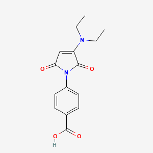molecular formula C15H16N2O4 B1392723 4-[3-(Diethylamino)-2,5-dioxo-2,5-dihydro-1H-pyrrol-1-yl]benzoic acid CAS No. 1243007-66-0