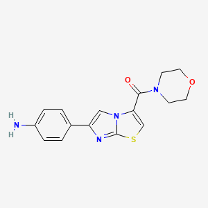 {4-[3-(Morpholin-4-ylcarbonyl)imidazo[2,1-b][1,3]thiazol-6-yl]phenyl}amine