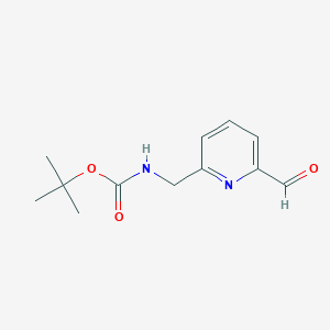 molecular formula C12H16N2O3 B13927273 tert-Butyl ((6-formylpyridin-2-yl)methyl)carbamate 