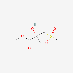 molecular formula C6H12O5S B13927293 Methyl 2-hydroxy-2-methyl-3-(methylsulfonyl)propanoate 