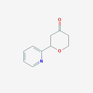 molecular formula C10H11NO2 B13927296 2-Pyridin-2-yl-tetrahydro-pyran-4-one 