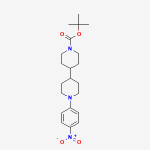 molecular formula C21H31N3O4 B13927343 Tert-butyl 1'-(4-nitrophenyl)-4,4'-bipiperidine-1-carboxylate 
