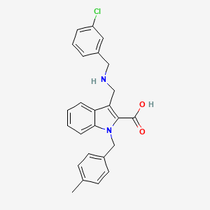 3-{[(3-Chlorobenzyl)amino]methyl}-1-(4-methylbenzyl)-1H-indole-2-carboxylic acid