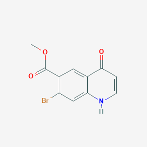 molecular formula C11H8BrNO3 B13927350 Methyl 7-bromo-1,4-dihydro-4-oxo-6-quinolinecarboxylate 