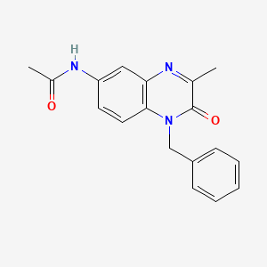 molecular formula C18H17N3O2 B1392737 N-(1-Benzyl-3-methyl-2-oxo-1,2-dihydroquinoxalin-6-yl)acetamide CAS No. 1243075-52-6